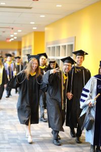 Students going to Graduation ceremony